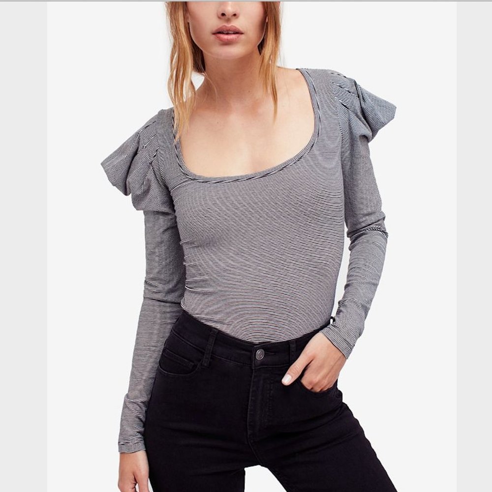 Free People Penelope Puff Sleeve Tee